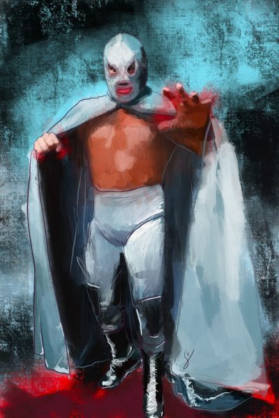 El Santo canvas wall art print by Immibrand