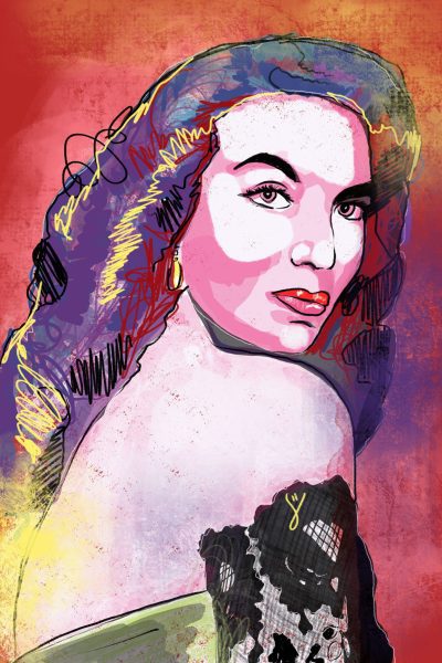 Maria Felix canvas wall art print by Immibrand