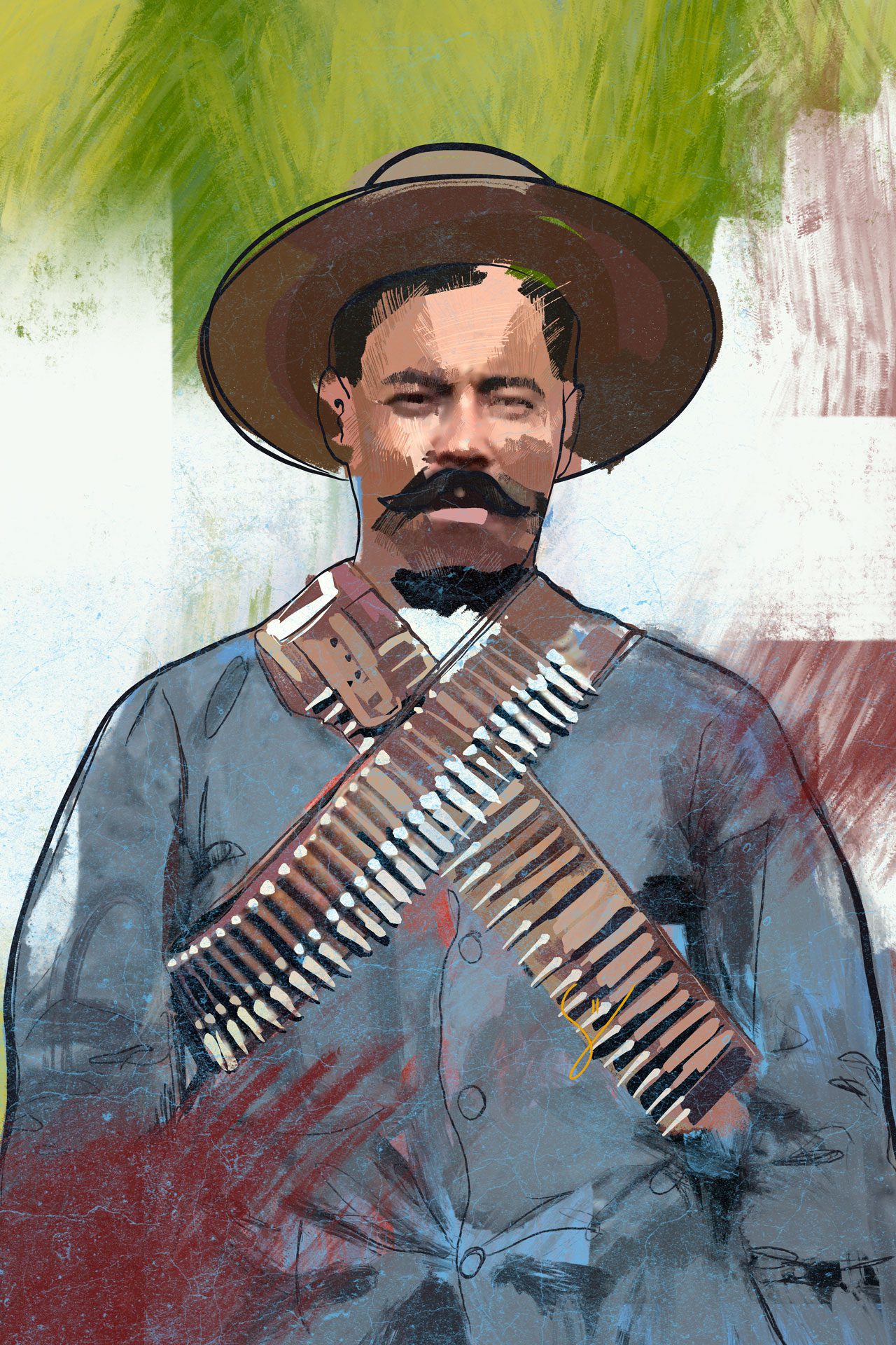 Pancho Villa Canvas Art Print for Your Mexican Restaurant