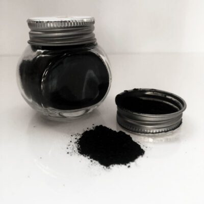 Black Locust Soft Vine charcoal powder 2 oz, Labor de Arte art materials collection.